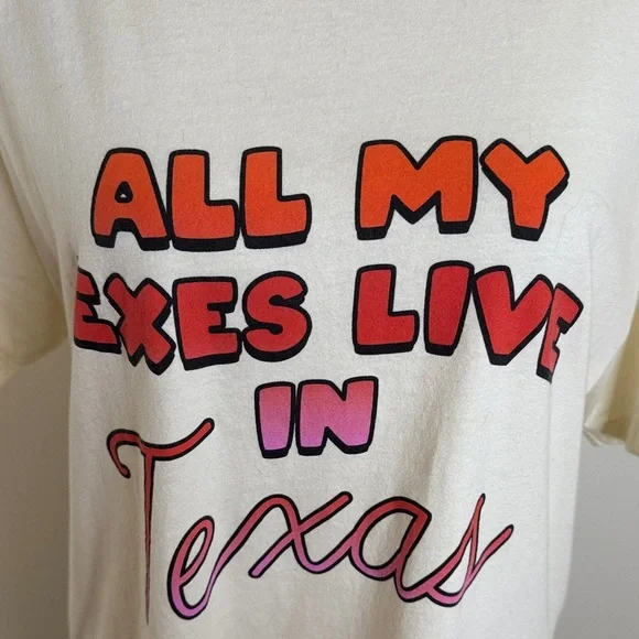 Next Level Apparel Cream Tee with Vibrant Text - Picture 3 of 6